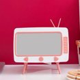 thumbnail image 4 of Caja de pañuelos Retro con forma de televisión, contenedor de almacenamiento de papel en rollo, soporte para teléfono incorporado, 4 of 5