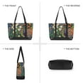 thumbnail image 6 of FORMRS Canvas Laptop Tote Bag for Women with 15.6" Computer Compartments Shoulder Handbag, White Floral Garden, 6 of 7
