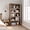 Retro color 800*320*1712mm, variant on COZONY 5-Tier Wooden Bookcase, Tall Farmhouse Bookshelf with Rustic Display Shelves for Living Room, Home Office, Bedroom, 31.5" Wide,Dark cherry