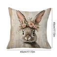 thumbnail image 3 of Decoraciones de Pascua, adornos de Pascua, regalos de Pascua, funda de almohada de conejito de Pascua, animales lindos, decoración de sofá estampada, funda de cojín suave, funda de almohada corta de f, 3 of 6