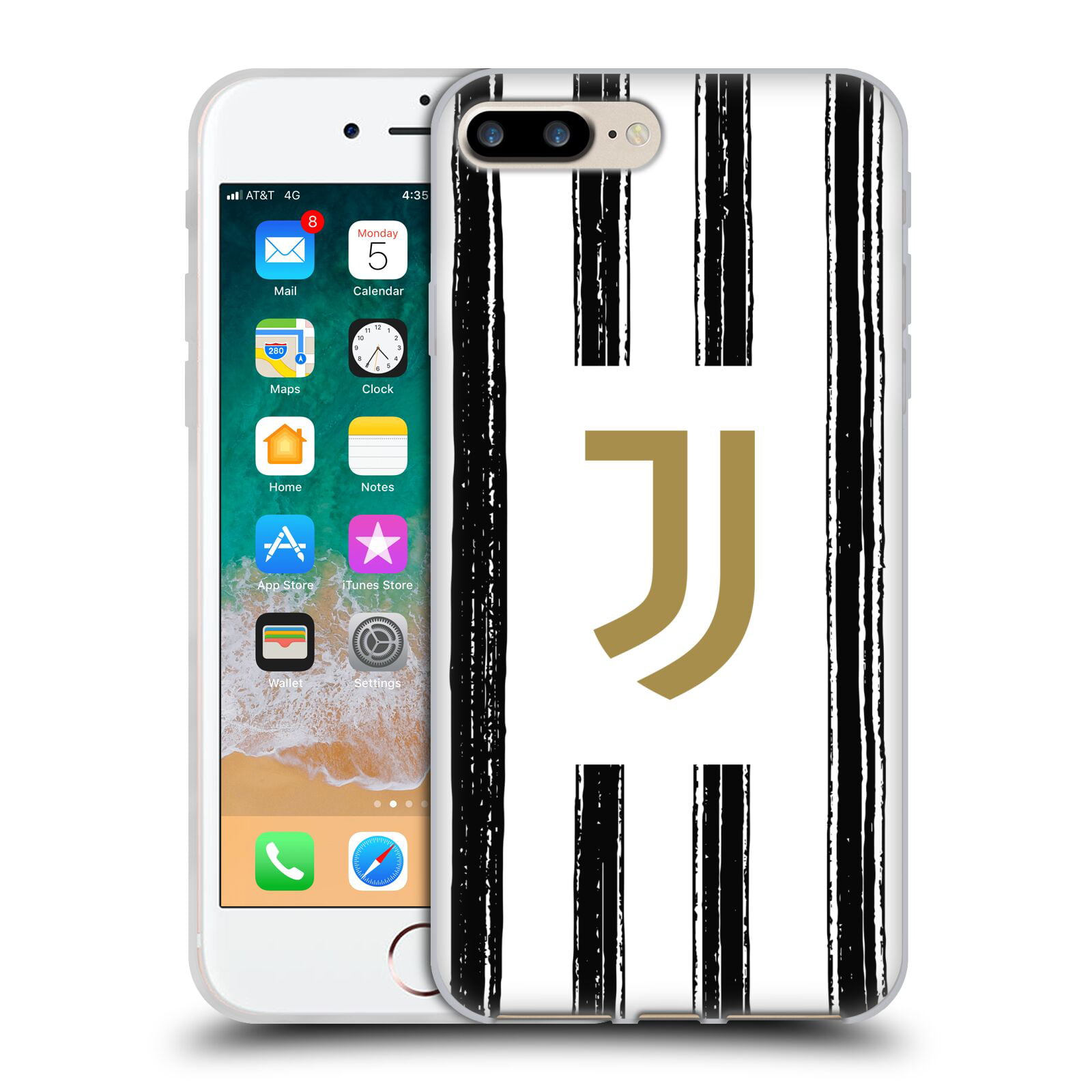 Head Case Designs Ufficiale Juventus Football Club Fuori Casa 2020/21 Kit Abbinato Cover in Morbido Gel Compatibile con Apple iPhone 7 Plus/iPhone 8 Plus