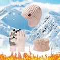 thumbnail image 2 of HNMKIU Knitted Winter Scarf Hat Set Classic Warm Accessories Cozy Cold Weather Women Men Pink - One Size, 2 of 4