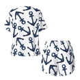 thumbnail image 2 of Sigee Navy Blue Anchor for Sleepwear Casual Pjs with Pockets Women's Pajamas Sets Shorts 2 Piece Short Sleeve Lounge Sets 3X-Large, 2 of 9