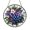 Acrylic 3.5 Inch, variant on Purple Blue Flower Glass Suncatcher Window Hanging Decor, Elegant Floral Color Harmony Ornament, Nature Home Accent