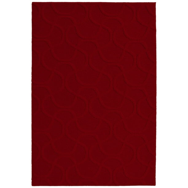 Mainstays Brentwood Drizzle Chili Pepper Red 45"x66" Abstract Indoor