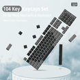 thumbnail image 2 of PBT Keycaps 104 Keys OEM Profile PBT Double Shot Keycap Set,ANSI US Layout for Mechanical Keyboard,Compatible with MX Switches Cherry/Gateron/Kailh/Akko Switch. (Retro Black & Grey), 2 of 8