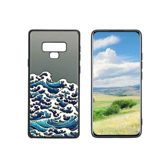 Waves-1 Phone Case, Degined for Samsung Galaxy Note 9 Case Men Women, Flexible Silicone Shockproof Case for Samsung Galaxy Note 9