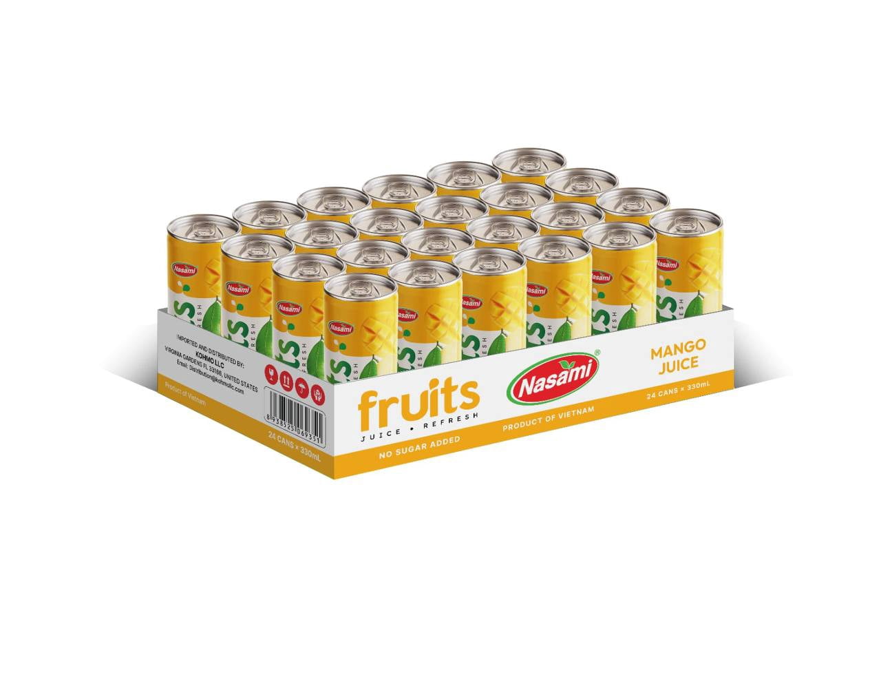 Nasami 100% Mango Juice – 11.1 fl oz (330ml) Can, No Sugar Added