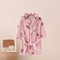 thumbnail image 1 of LSLJS 2-12Years Girls Fleece Hooded Bathrobe Children's Warm Printed Bathrobe Four Seasons Bathrobe Gifts, Kids Robe, 1 of 3