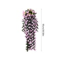 thumbnail image 3 of Glicina Artificial Flores Colgantes Enredaderas de Seda para Arco de Boda Pared Jardín Cerca Decoración Interior Exterior, Rojo, 95cm, 3 of 6