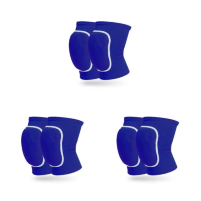 relayinert 2 Pcs Genouillères de Danse en Polyester - Résistantes aux Impacts, Remplissage Extra Épais, Volleyball Bleu m 3ensemble