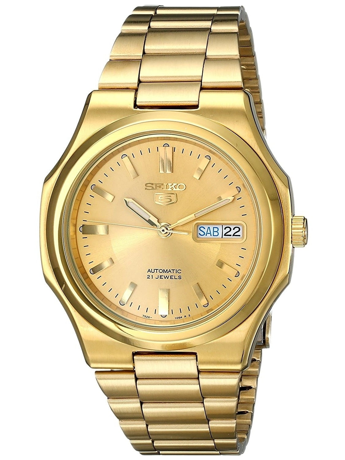 Seiko Men's SNKK52 Gold Day Date Men Watch 