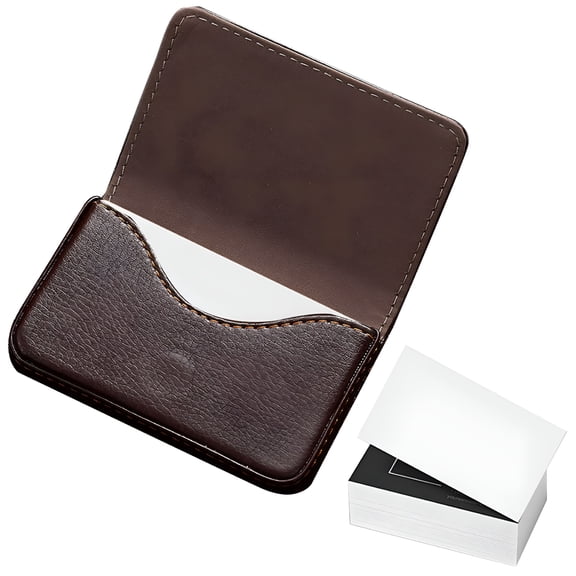AOMRCOL Faux Leather Business Card Holder with Magnetic Closure Slim Compact Size Portable Business Card Carrier Name Card Organizer