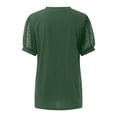 thumbnail image 6 of Summer Plus Size Tops for Womens 2025 Fashion Causal Vintage Solid Color Blouse Short Sleeve T-Shirt Top, 6 of 7