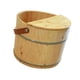 thumbnail image 4 of Lavabo de madera para baño de pies, cubo para baño de pies de madera, hecho a mano, portátil, grueso, para remojar los pies, 4 of 9