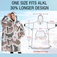 thumbnail image 4 of Oversized Wearable Blanket Hoodie,Bulldog Dog and Love Heart Sherpa Blanket Hoodie with Super Pockets,Super Warm Fuzzy Pullover for Women & Men, 4 of 6