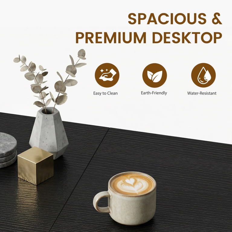 EDX 40" Computer Desk with Storage Shelf and Headphone Hook photo 4