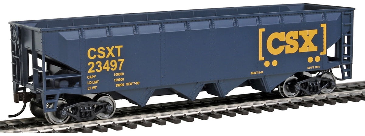 99 Cent HO Scale Model Railroad Trains Walthers Peabody Offset Quad Hopper Car for sale online 