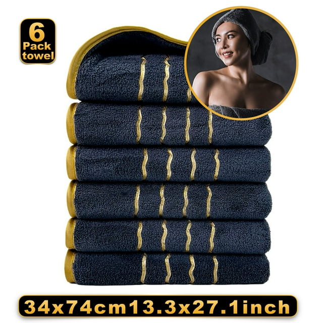 Ovzne Paper Towels Disposable Hand Towels For Bathroom 6Pc Towel Set Velvet Spun Highly Absorbent Soft Bath Towel Suitable For Bathroom Spa Gym Hand Towels For Bathroom On Clearance