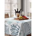 thumbnail image 6 of Aqua Teal Coastal Table Cloth, Summer Beach Starfish Coral Nautical Waterproof Tablecloth for Rectangle Tables, Reusable Washable Fabric Table Cover for Restaurant Kitchen Dining Tables 60"x84", 6 of 6