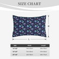 thumbnail image 4 of Honeii Flower Blue Skull Decorative Throw Pillow Case - Elevate Your Couch, Sofa, or Bed with Stylish Home Decor, Perfect Gift Idea-16"x24", 4 of 6