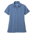 thumbnail image 5 of Yellow Rooster Womens Heathered Silk Touch Performance Polo Moonlight Blue Heather 2XL, 5 of 7