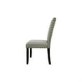 thumbnail image 2 of 25 Inch Dining Chairs-Set of 2-Nailhead Trim-Padded Gray Upholstery-Black Wood, 2 of 6