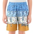 thumbnail image 2 of Pants for Girls Kids Elastic Waist Casual Shorts Soft Breathable Everyday Play Blue 170, 2 of 4