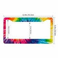thumbnail image 3 of Sloboki Tie Dye Painting License Plate Frame Universal Aluminum Metal Car Tag Holders Cars Decor, 3 of 5