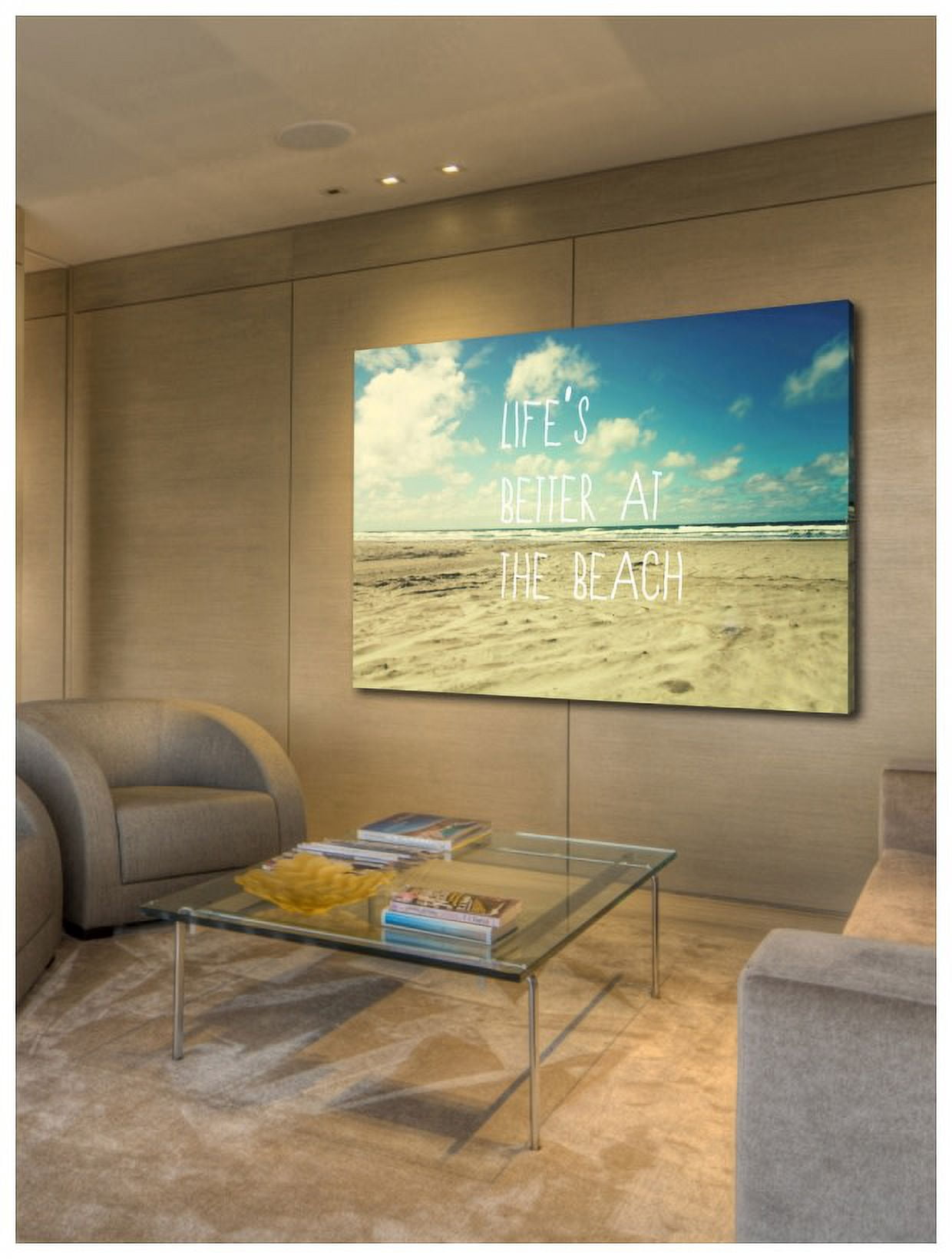 Marmont Hill "Life's Better at the Beach" Sylvia Cook Painting Print on Canvas