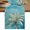 Teal, Gold, Sand, variant on Sage Green Palm Tree Table Runner 36 Inches Long,Brown Summer Tropical Plants Leaves Cotton Linen Table Runners Dresser Scarves,Fabric Tabletop Scarf Furniture Cover for Home Dinner Party 13"x36"