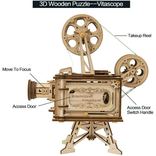 Puzzle 3D Bois Vitascope Maquette en Bois a Construire Adulte avec