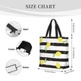 thumbnail image 3 of Fuzoiu Lemon Print Durable Tote Bag,Shoulder Bag with Zipper Closure,Casual Tote's Handbag,for Daily Use, Shopping, School, Work, 3 of 7