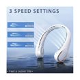 thumbnail image 4 of Ventilador de cuello WEIHJMXG sin aspas personal recargable USB 3 velocidades ajustables Blanco, 4 of 5