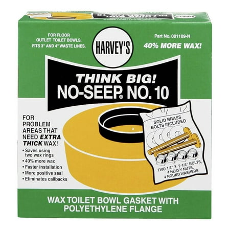 - Harvey Toilet Bowl Gasket With Flange No. 10 Brass, Polyethylene