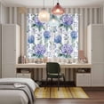 thumbnail image 5 of Blue Purple Spring Floral Kitchen Curtains 84 Inch Length, Summer Botanical Elegant Grommet Top Bedroom Living Room Curtains, Light Filtering Cafe Curtain Drapes 2 Panels Set 104''x84'', 5 of 9
