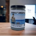 thumbnail image 2 of Deadly Weapon Vegan Coconut Soy 12 oz/ 355 ml Candle Hand-poured, Eco-friendly, Clean Burning, Woodsy/ Clean, 2 of 5