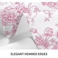 thumbnail image 5 of Pink Floral Tablecloth 60 x 84 Inch Rectangle Chinoiserie Flowers Decorative Table Cloth Rustic Fabric Farmhouse Washable Table Cover for Picnic Party Holiday Home Indoor Outdoor, 5 of 5