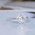 thumbnail image 4 of Elise Jewel Cushion Cut Excellent 1.9 Ct Diamond Ring For Women's - 14K White Gold Plated Ring - Cushion cut Halo Diamond Rings for Women's - Solitaire with Halo Diamond Rings for Women's, 4 of 6