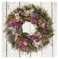 thumbnail image 2 of Floral Wreath 19 Inch - All Natural Botanical Sage Wreath for Front Door - Preserved Floral Wall Decor - Handmade Farmhouse Wreath for Wedding & Home Décor, 2 of 5
