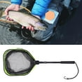 thumbnail image 2 of Fishing Mesh Net,Retractable Telescopic Fishing Landing Net Pole,Folding Floating Fish Net Foldable Collapsible,Catching Releasing Carp Freshwater Saltwater,Ponds Boat River 1 Section Green, 2 of 10