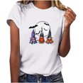 thumbnail image 1 of Blusa de manga corta de verano con estampado de Halloween vintage para mujer Pompotops  hfajkhk139643, 1 of 9