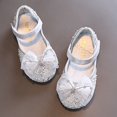 thumbnail image 5 of Akiihool Ballet Flats Shoes Kids Toddler Flower Girls Dress Shoes Mary Jane Princess Ballet Flats for Party School (Silver,2.5), 5 of 9