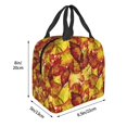 thumbnail image 3 of Honeii Autumn Mosaic Maple Leaves Print Lunch Bag Women, Lunch Box Lunch Bag for Women Adult Men, Small Leakproof Cute Lunch Tote Large Capacity Reusable, 3 of 8