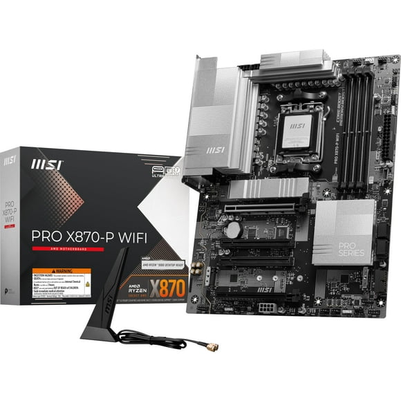 MSI PRO X870-P WiFi ProSeries Motherboard (AMD Ryzen 9000/8000/7000 Series Processors, AM5, DDR5, PCIe 5.0, M.2 Gen5, SATA 6Gb/s, USB 40Gbps, HDMI/DP, Wi-Fi 7,