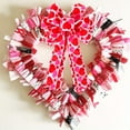 thumbnail image 4 of IPEWLEX Valentine's Day Tree Top Bow - Heart Shaped Wreath Decoration, Red Cloth Bow, 19.4x11.6in, 4 of 6