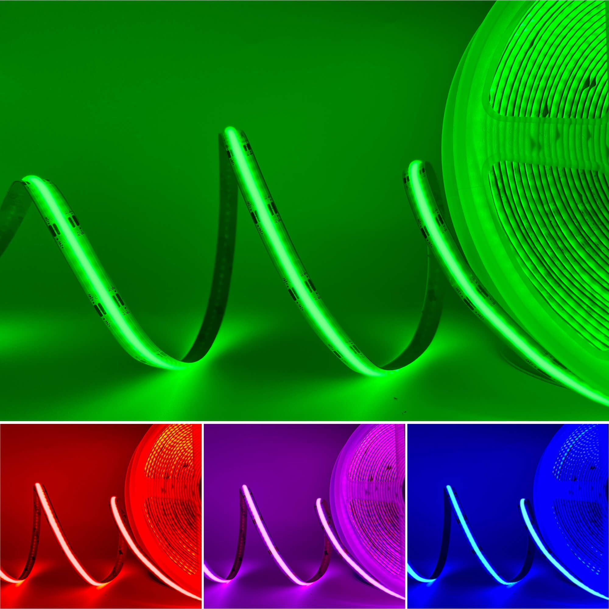 GIDEALED 24V COB RGB LED Strip Light 32.8ft,16 Million RGB Colors Changing,High Density 6720 LEDs Flexible COB LED Strip Light DC 24V for Bedroom Decoration (Without LED Controller&24V Power Supply)