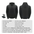 thumbnail image 6 of KFFKFF Heated Pullover, Gender-Neutral Electric Sweatshirt with 7.4V Battery, 5-Zone Heating Jacket, Ideal for Outdoor Activities like Fishing & Camping, Lightweight & Cozy, XXL, Black, 6 of 9