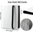thumbnail image 2 of maskred Large Capacity Game Card Collective Book Basketball Football Baseball Cards Holder Collection Album Protector Accessory White, 2 of 6