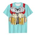 thumbnail image 3 of TZEWGL Tops For Child Cute Beer Printed Round Neck Short Sleeve Blouse For Girls Boys size 8-9T, 3 of 3